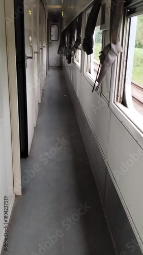 Train compartment while running