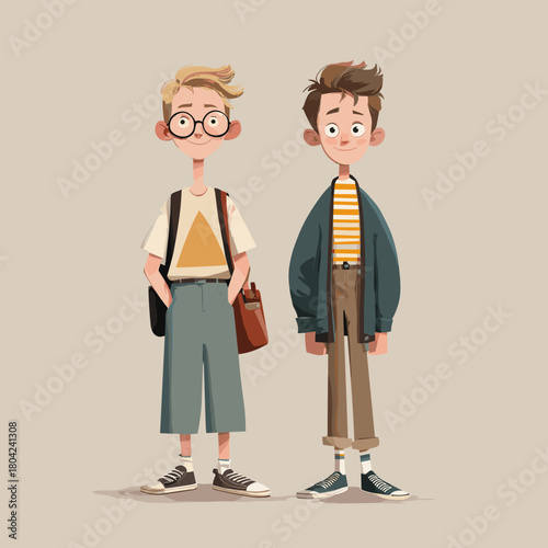 vector illustration of a boys 