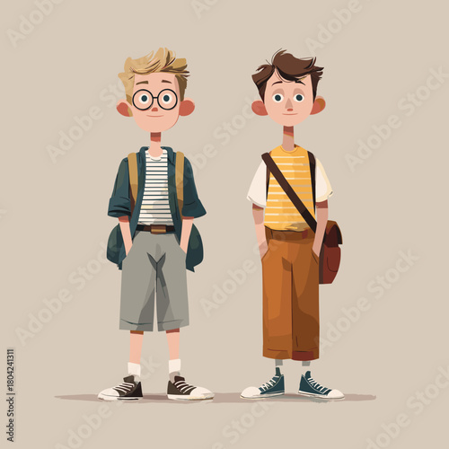 vector illustration of a boys 