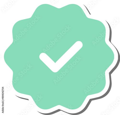 Verification Badge Symbolizing Authenticity and Trustworthiness Online Presence