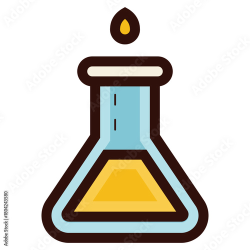 erlenmeyer flask icon illustration