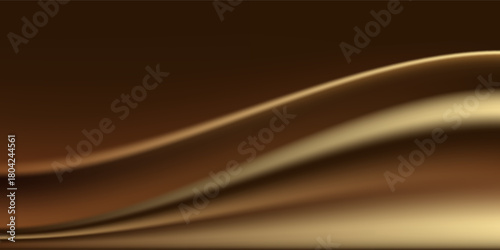3d gold liquid silky background, golden fabric or metal foil smooth texture