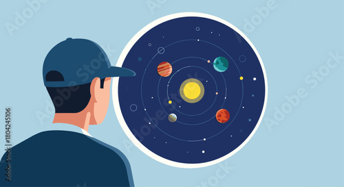 Educational illustration of solar system, perfect for science projects and astronomy learning resources today