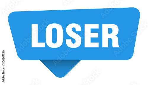 loser sticker. loser blue sign isolated on transpatent background