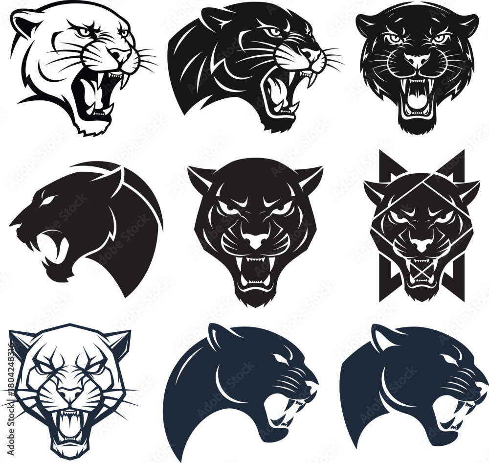 Obraz premium Fierce panther head