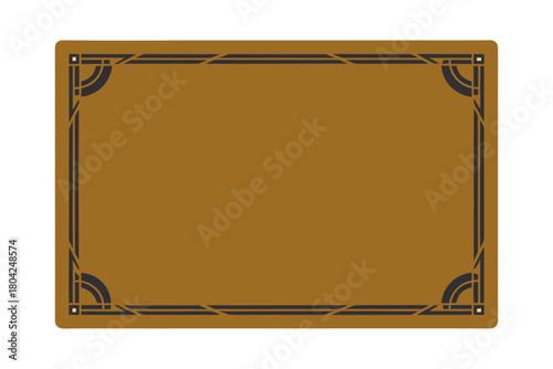 Luxury Art Deco Geometric Frame Vector | Elegant Gold Certificate Border