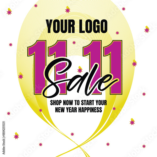 11.11 sale, singles day, shopping festival, mega discount, flash sale, online shopping, e commerce promotion, big sale banner, special offer, limited time deal, shop now, holiday shopping, sale 