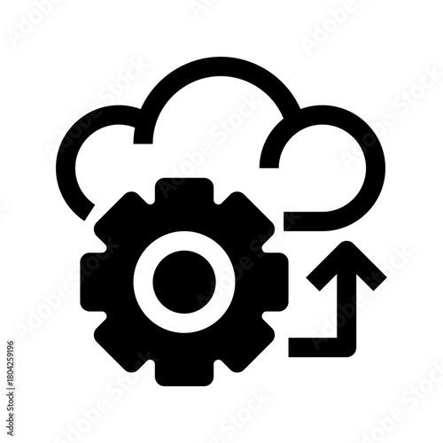 Digital Transformation Line Icon, Outline Symbol for Technology Adoption, Business Modernization, Process Automation, System Enhancement, and Workflow Innovation. Vector Sign Icon.