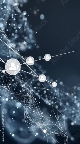 Abstract networking and connection background depicting global network technology and data