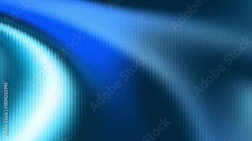 Corrugated metal texture with ribbed glass background and steel sheet pattern. Abstract window in silver and white 3D with fluted panel stripes. Premium wall ripple with blur. 4k Seamless loop