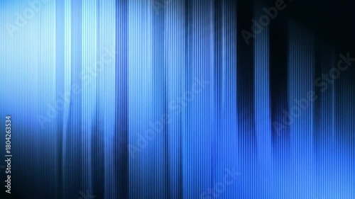 Corrugated metal texture with ribbed glass background and steel sheet pattern. Abstract window in silver and white 3D with fluted panel stripes. Premium wall ripple with blur. 4k Seamless loop