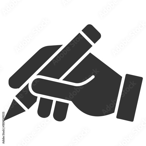 Handwriting Glyph Icon