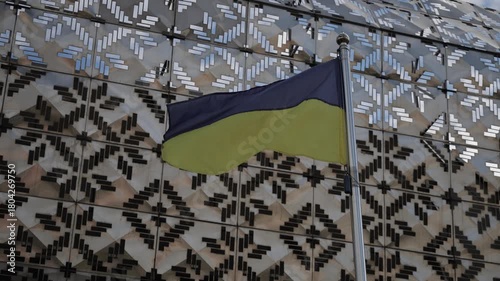 Ukrainian Flag Fluttering in the Freedom Breeze