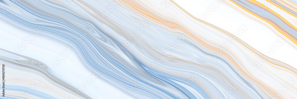 Fototapeta premium Marble rock texture blue ink pattern liquid swirl paint white dark that is Illustration panorama background for do ceramic counter tile silver gray that is abstract waves skin wall luxurious art ideas