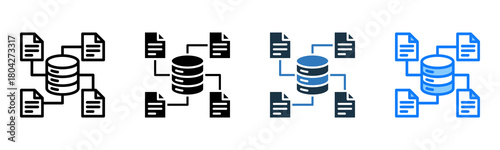 Data Organization icon multiple style 