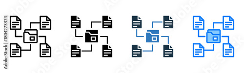 File Organization icon multiple style 