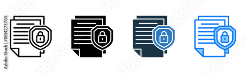 Document Security icon multiple style 