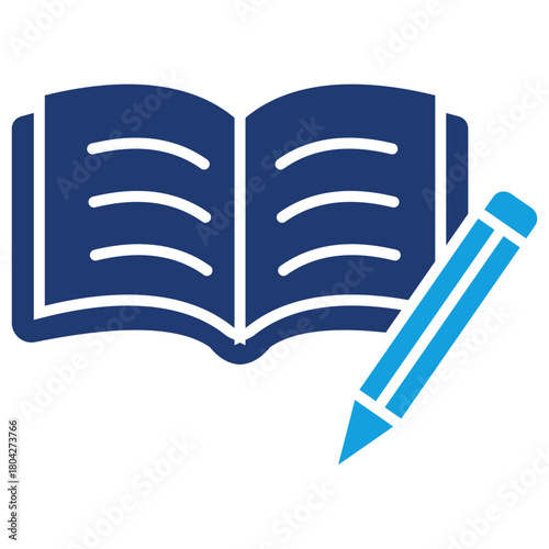 Book Flat Blue Icon
