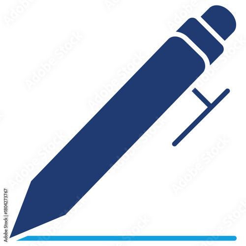 Writing Flat Blue Icon