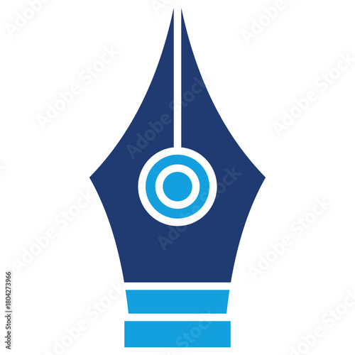 Nib Flat Blue Icon
