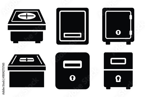 deposit box Simple silhouette icon graphic