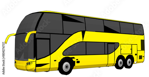 bus sketch concept 3d illustration	
