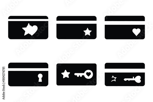 loyalty card Simple silhouette icon graphic
