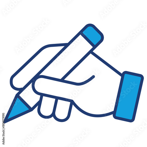 Handwriting Blue Icon