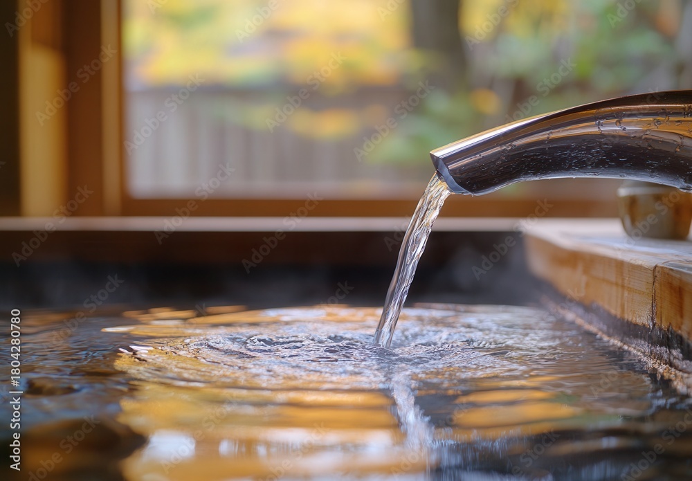 Fototapeta premium water pouring from a glass