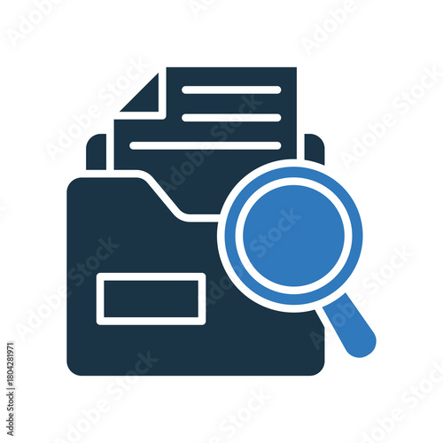 Document Retrieval mixed color icon