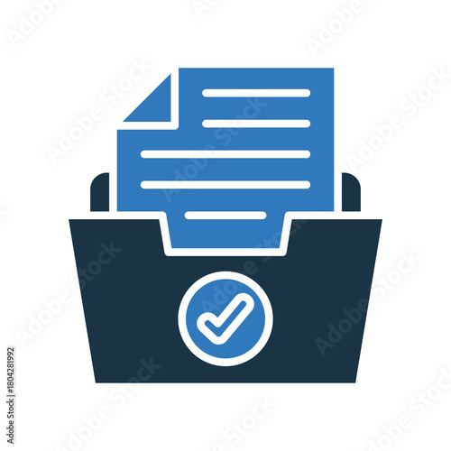 Record Keeping mixed color icon