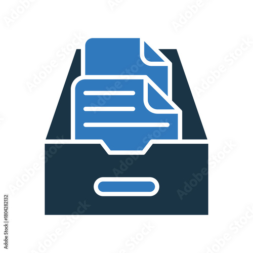 Document Archiving mixed color icon