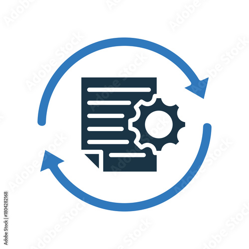 Document Workflow mixed color icon