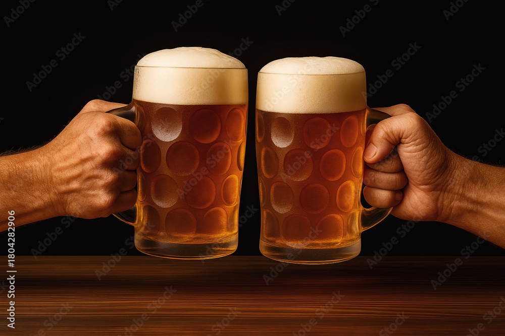 custom made wallpaper toronto digitalZwei Bierkrüge zum Anstoßen