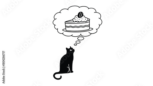 Hungry Cat thinking cake
