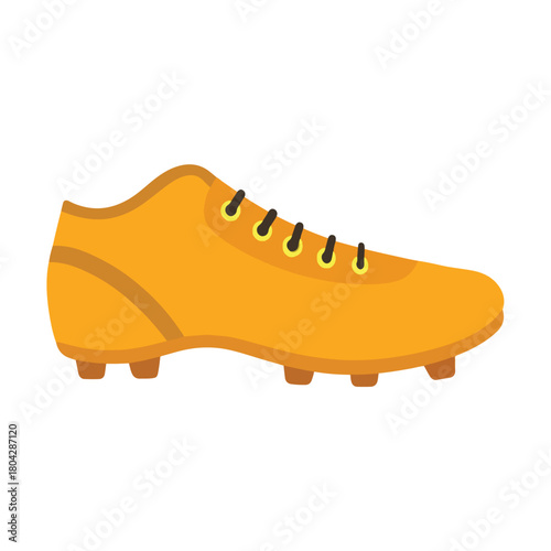 Yellow Soccer Cleats with Black Laces and Studded Sole Keywords: soccer cleats, football boots