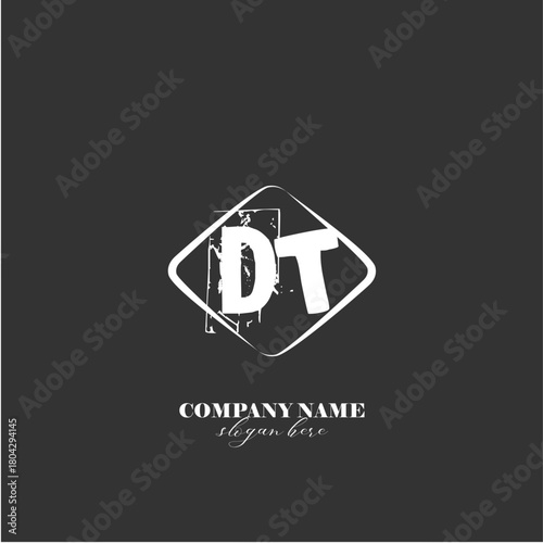 vector DT illustration of a logo for a company background abstract