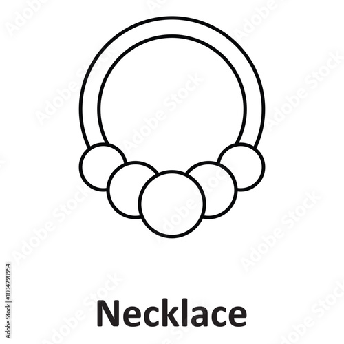 Necklace Vector Icon which can easily modify or edit