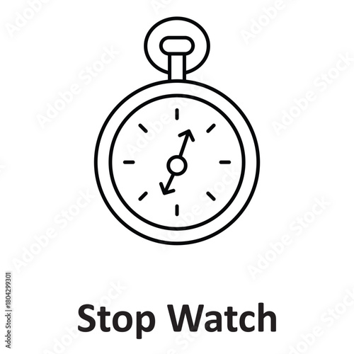Stop watch Vector Icon which can easily modify or edit