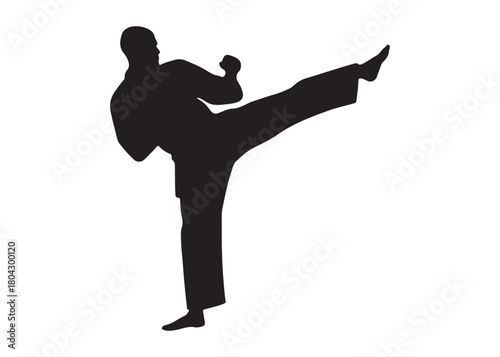 karate logo silhouette vector, karate fighter silhouette vector illustration, karate fight martial silhouette logo, karate fight martial arts logo silhouettes vector on white background