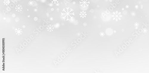 Christmas Seasonal Snowflake Background with Shimmering Frost
