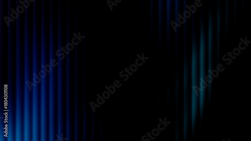 deep black background with dark blue and bright cyan vertical striped light on opposite sides