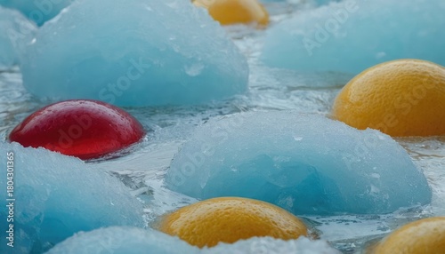 Frozen Polka Ice ice water colour as Surreal Art Objects.10