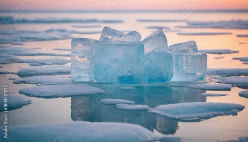 Frozen Polka Ice ice water colour as Surreal Art Objects.5