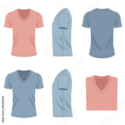 Assorted t-shirts and long-sleeve tops