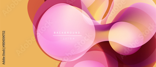Abstract fluid shapes, pinks, oranges blend. Modern design, dynamic composition, soft gradients create visual interest. Background texture present.