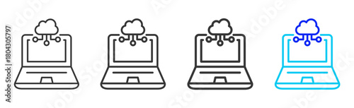 Digital Transformation icon set collection in creative outline style for Resilience workplace strategy leadership adaptability planning growth innovation tools design