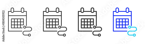Strategic Timeline icon set collection in creative outline style for Resilience workplace strategy leadership adaptability planning growth innovation tools design