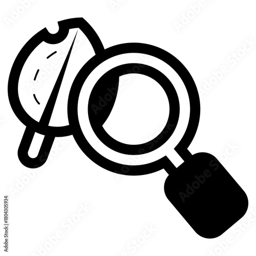 biology research on leaf icon