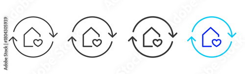 Adaptive Wellness icon set collection in creative outline style for Resilience workplace strategy leadership adaptability planning growth innovation tools design